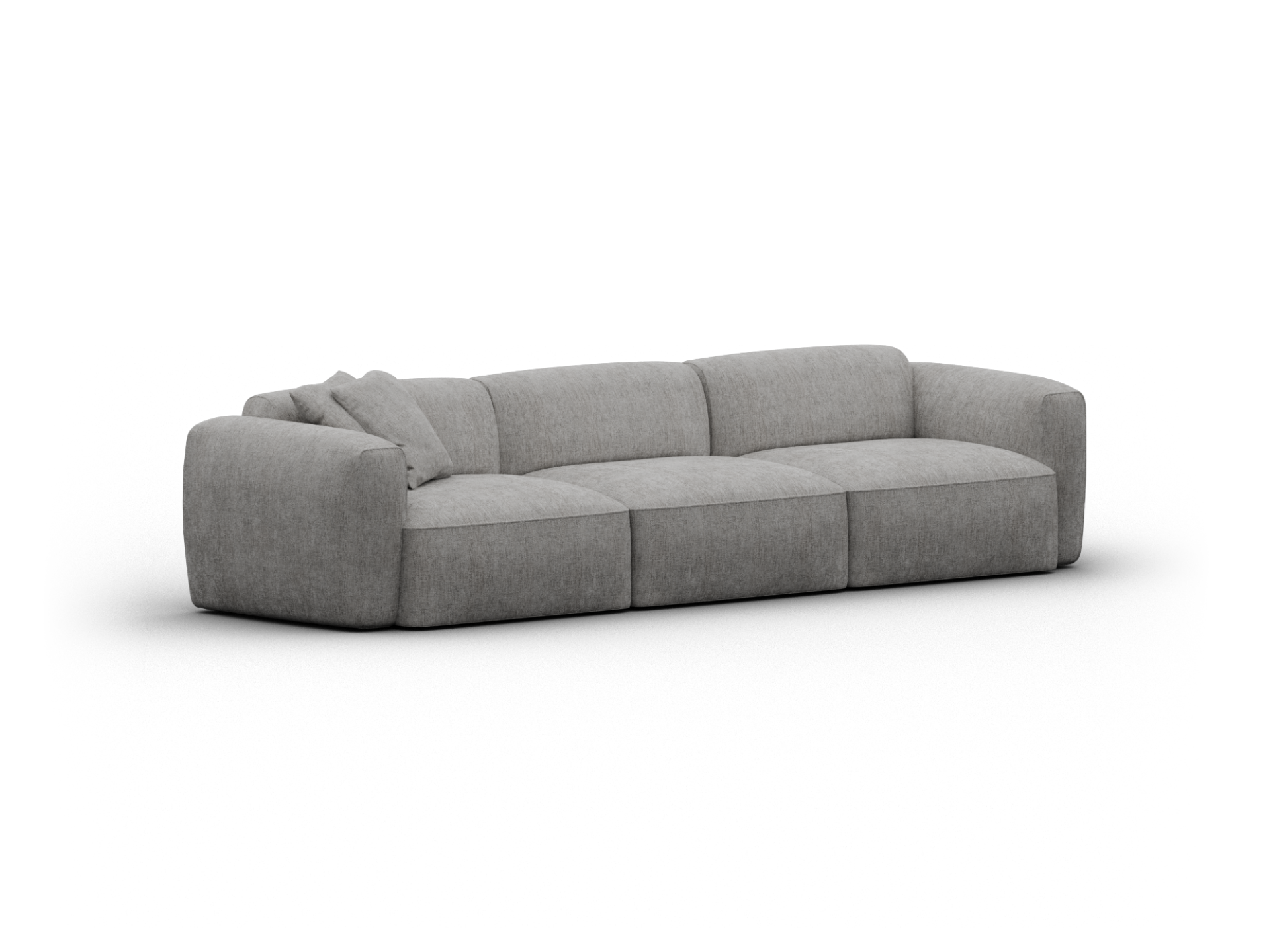 Torquay Modular Sofa - Extra Wide / 3 Sections / Moonlit Silver (Luxe)