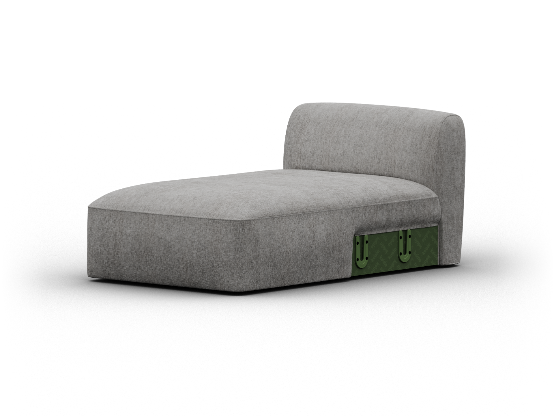 Torquay Modular Sofa Section - Extra Wide / Chaise / Moonlit Silver (Luxe)