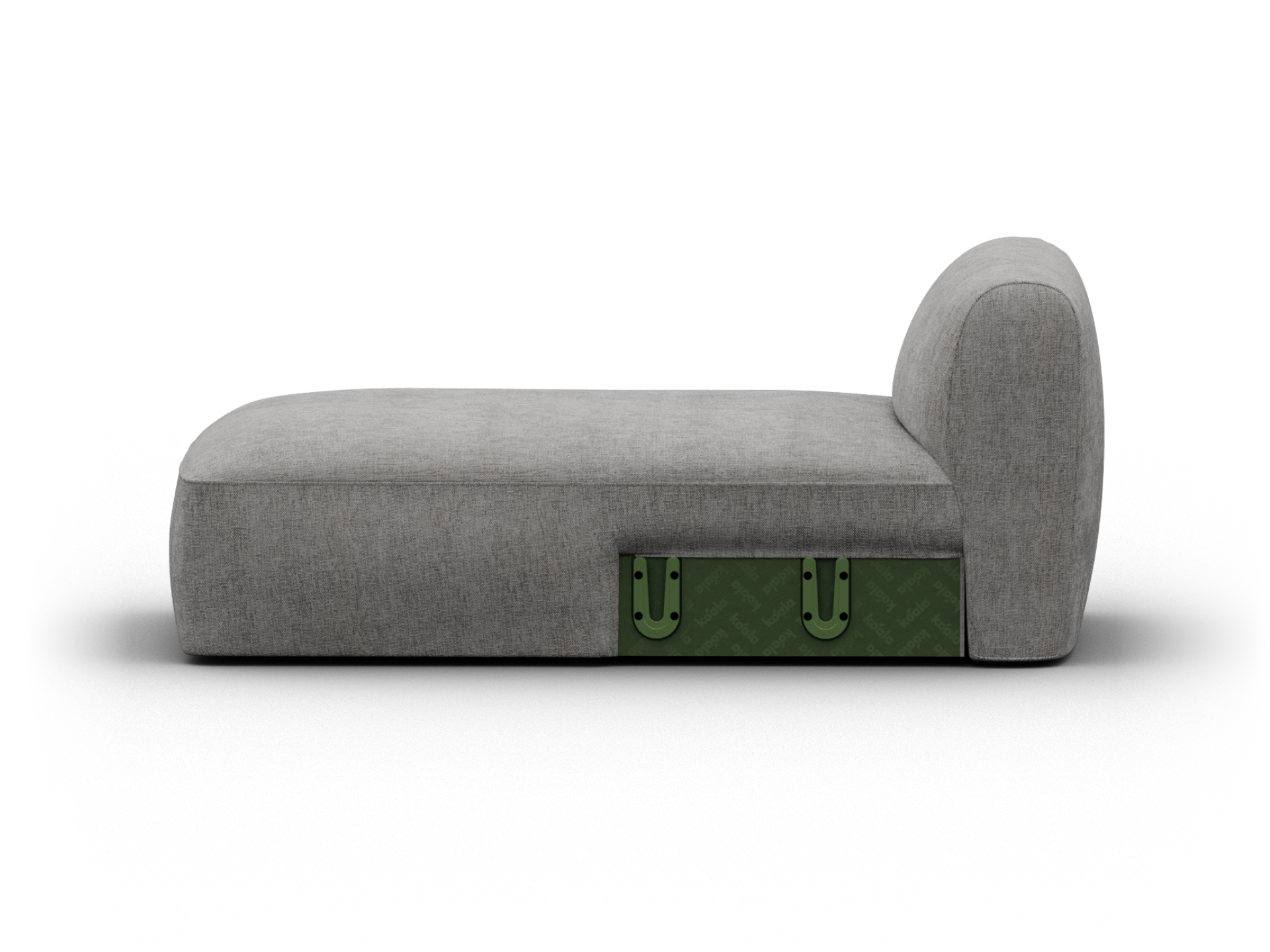 Torquay Modular Sofa Section - Extra Wide / Chaise / Moonlit Silver (Luxe)