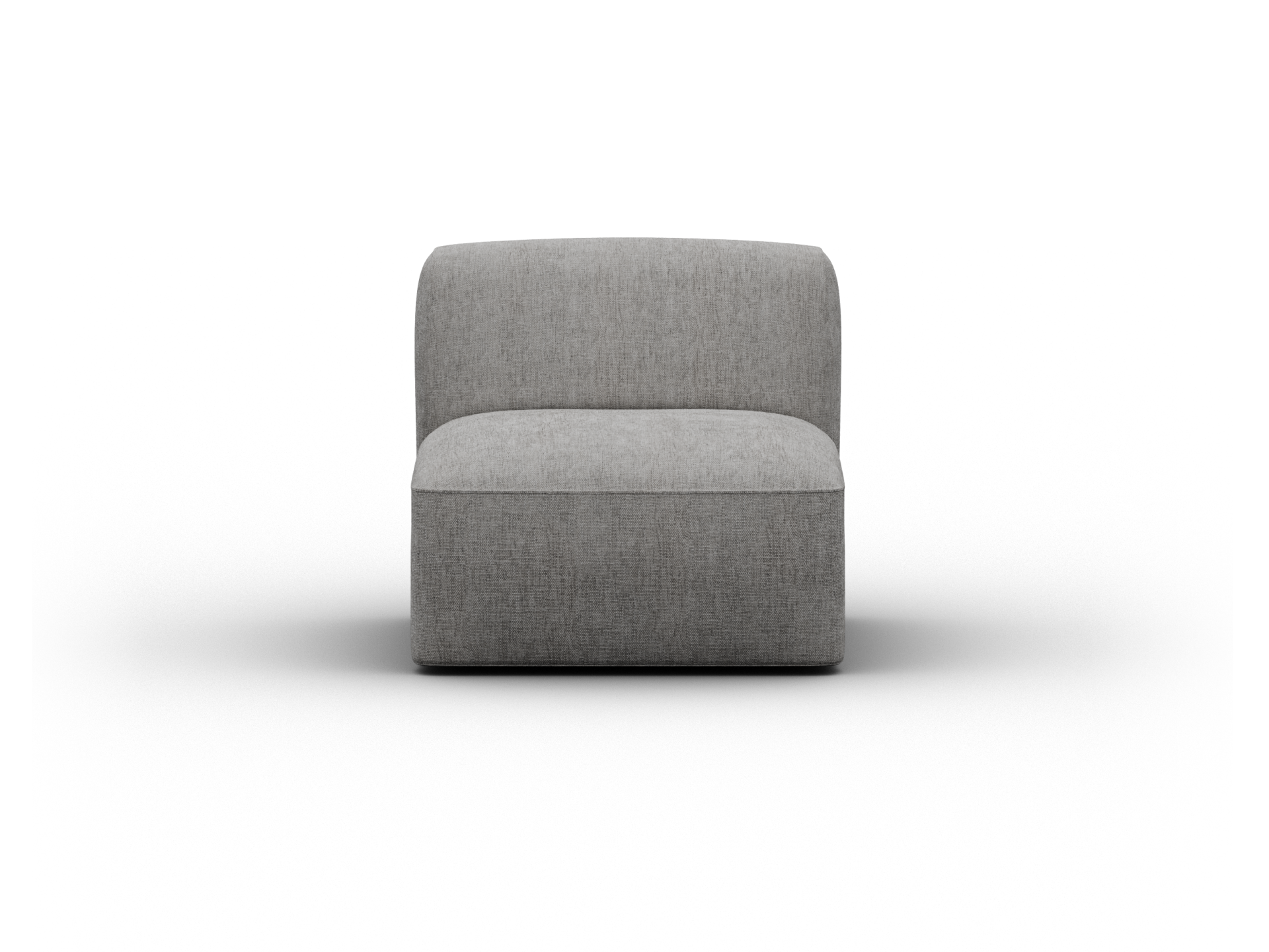 Torquay Modular Sofa Section - Regular / Seat / Moonlit Silver (Luxe)