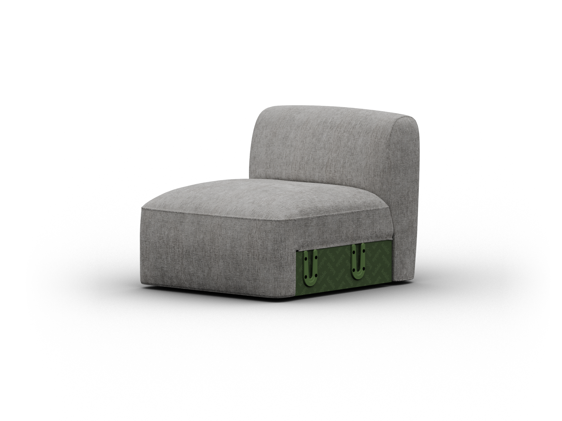 Torquay Modular Sofa Section - Regular / Seat / Moonlit Silver (Luxe)