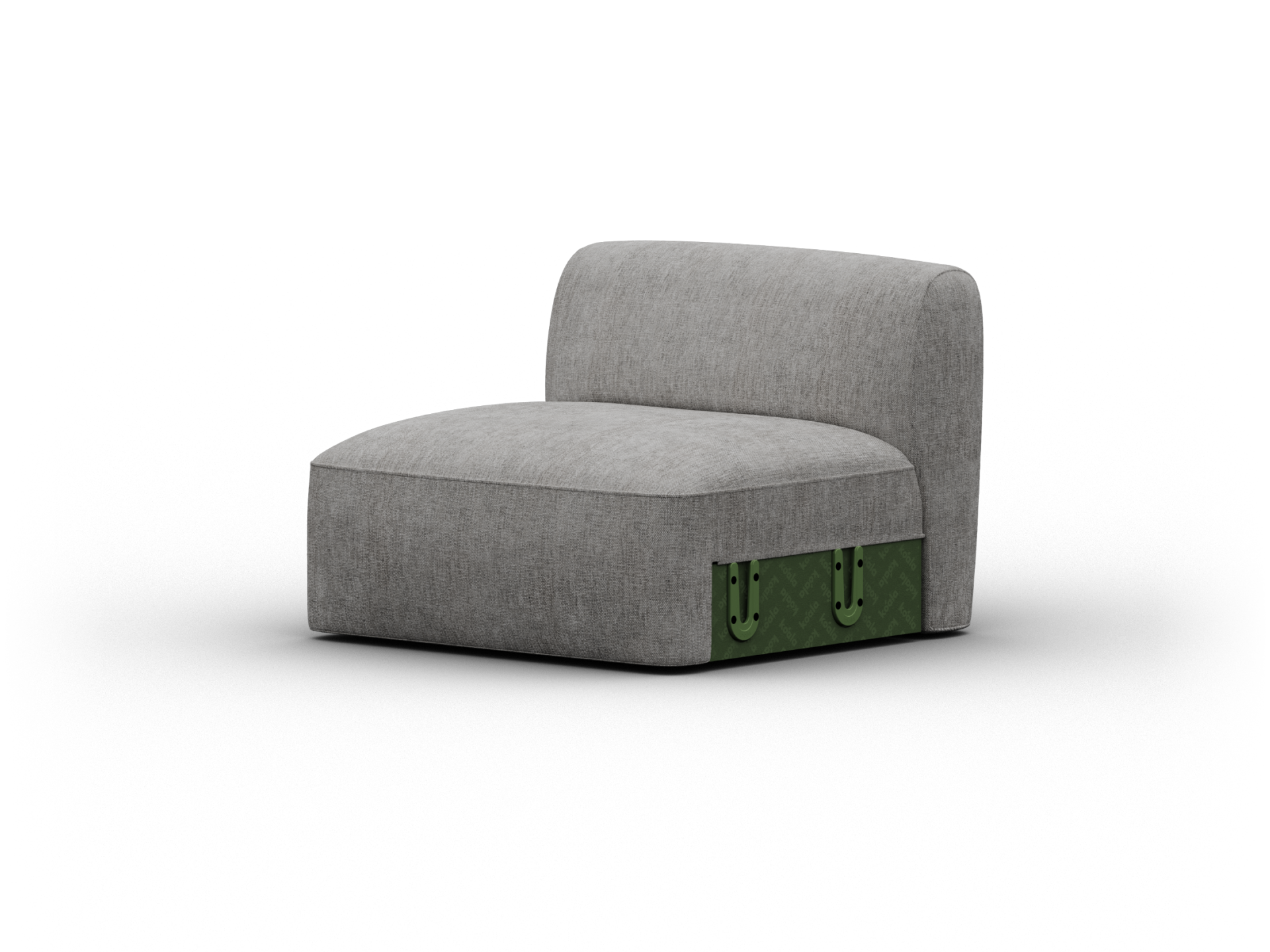 Torquay Modular Sofa Section - Extra Wide / Seat / Moonlit Silver (Luxe)