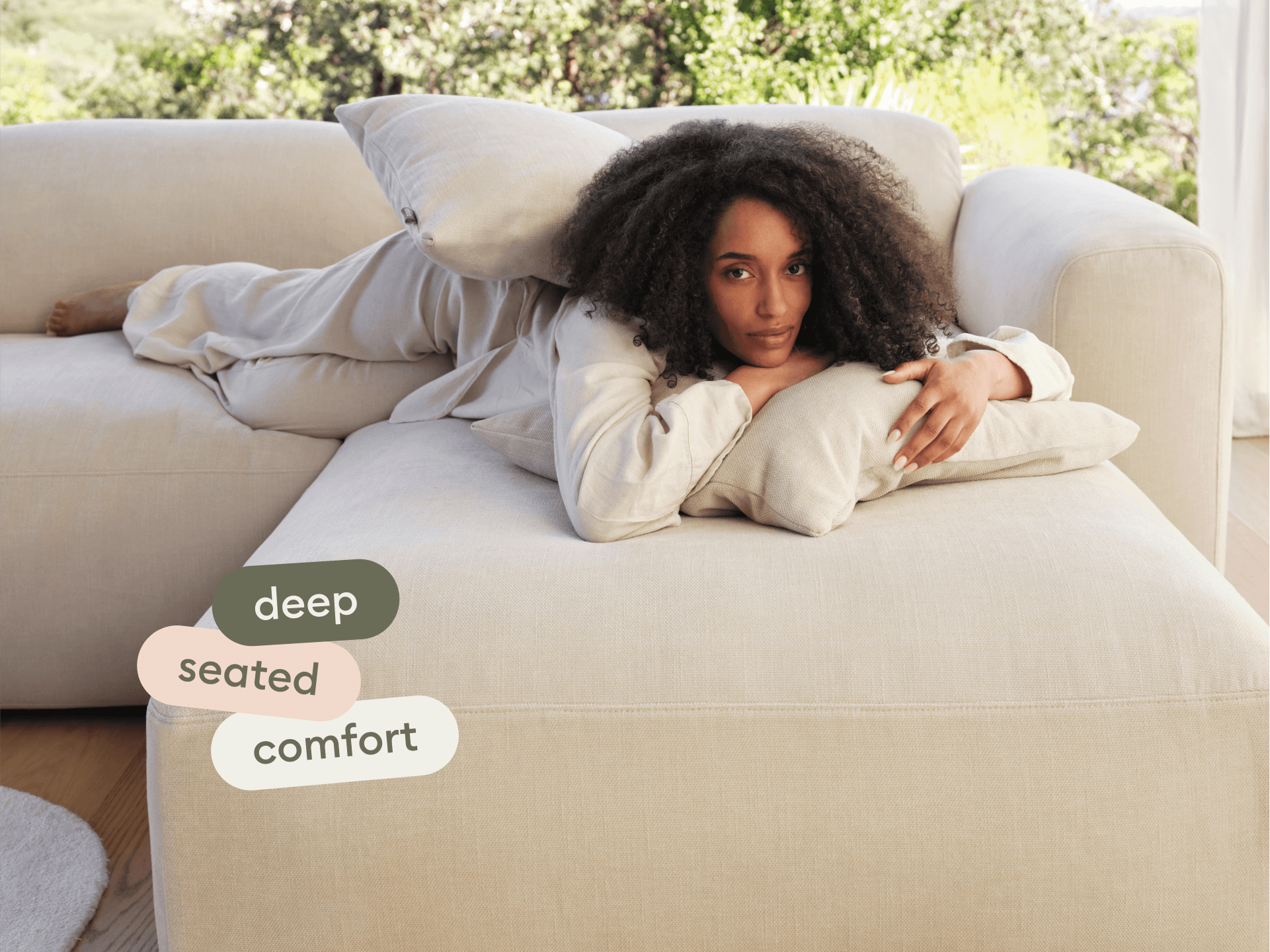 Torquay Modular Sofa - Regular / 2 Sections / Pearl Moon