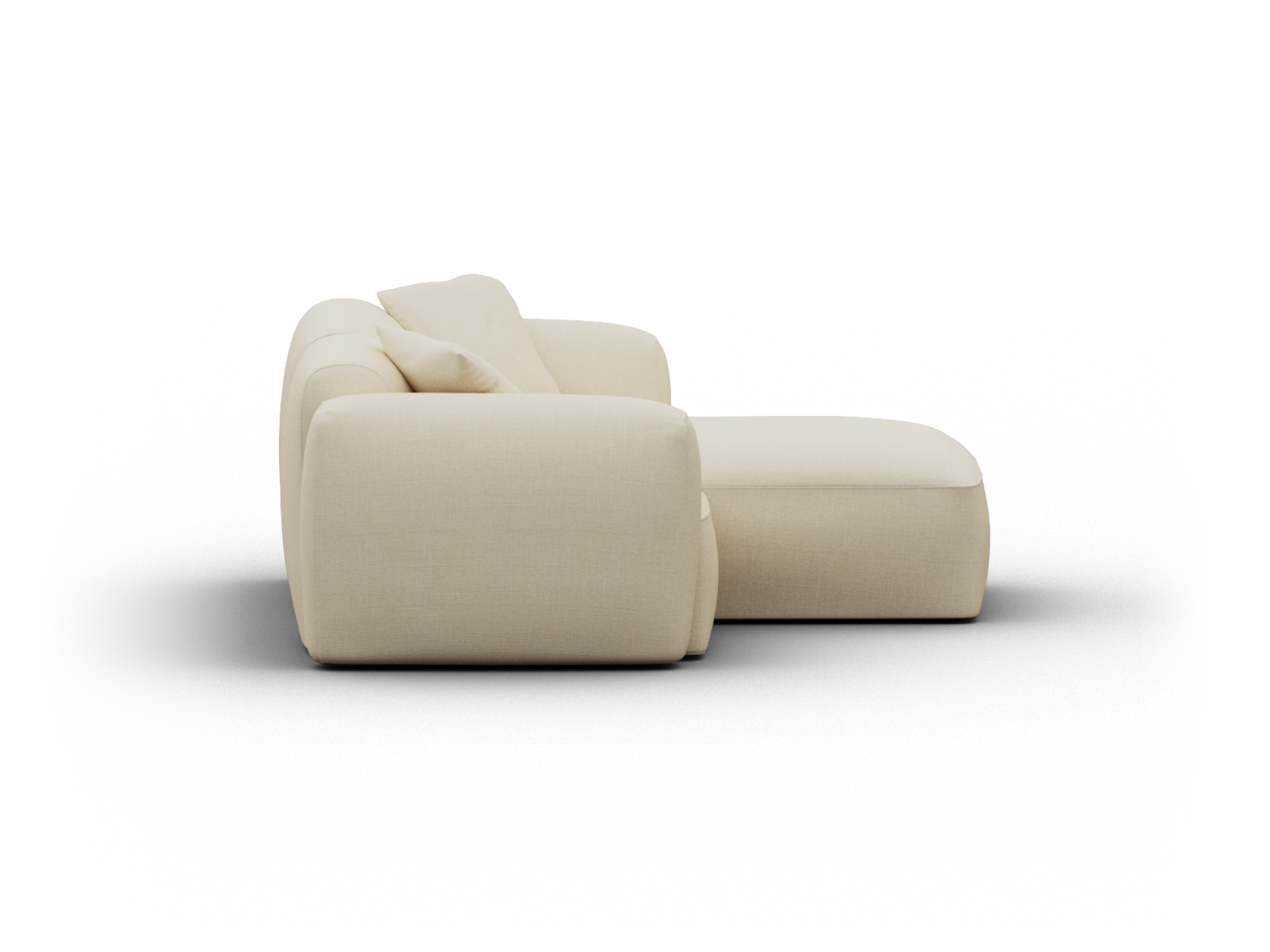 Torquay Modular Sofa - Regular / 2 Sections / Pearl Moon