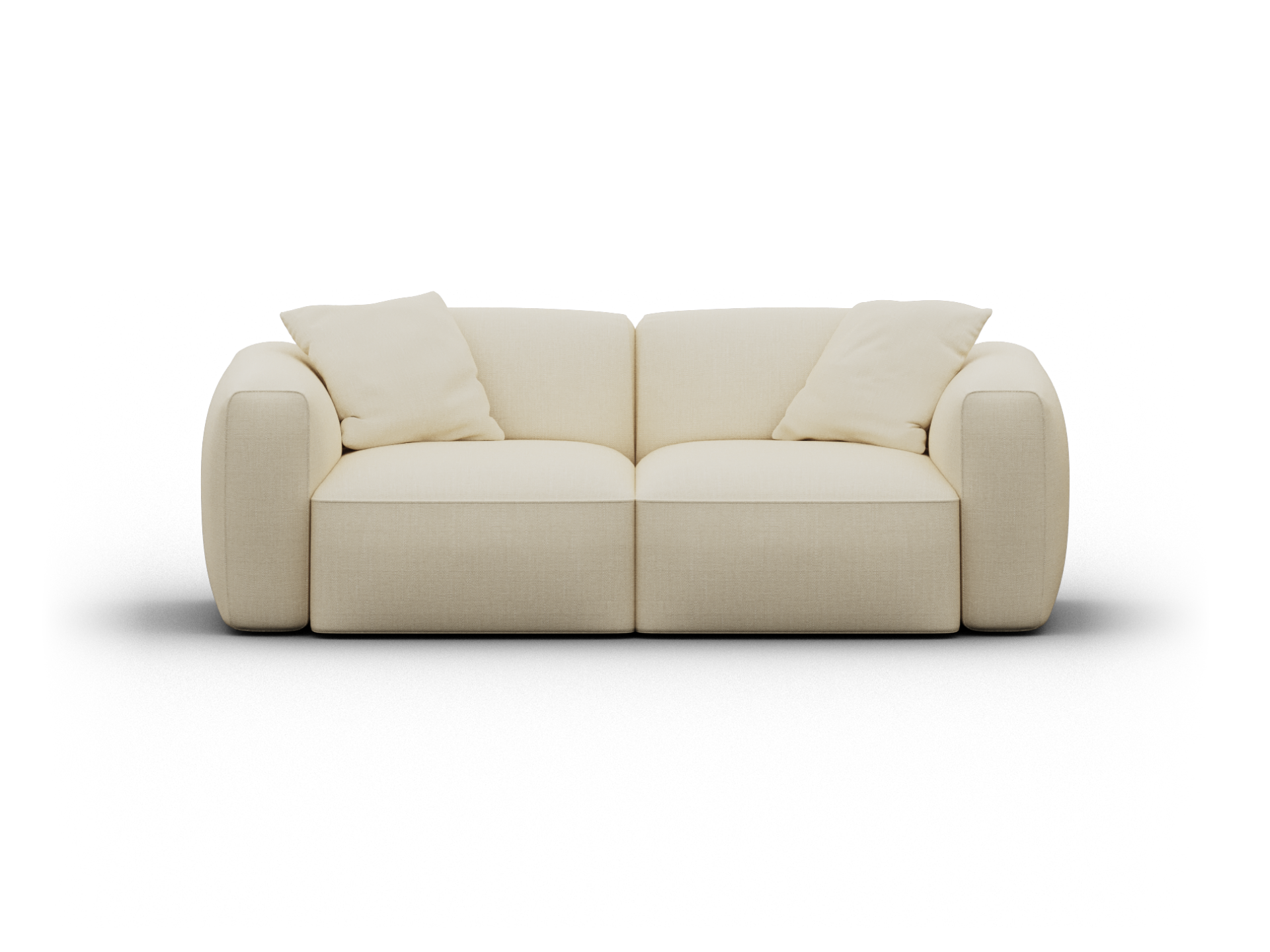 Torquay Modular Sofa - Regular / 2 Sections / Pearl Moon
