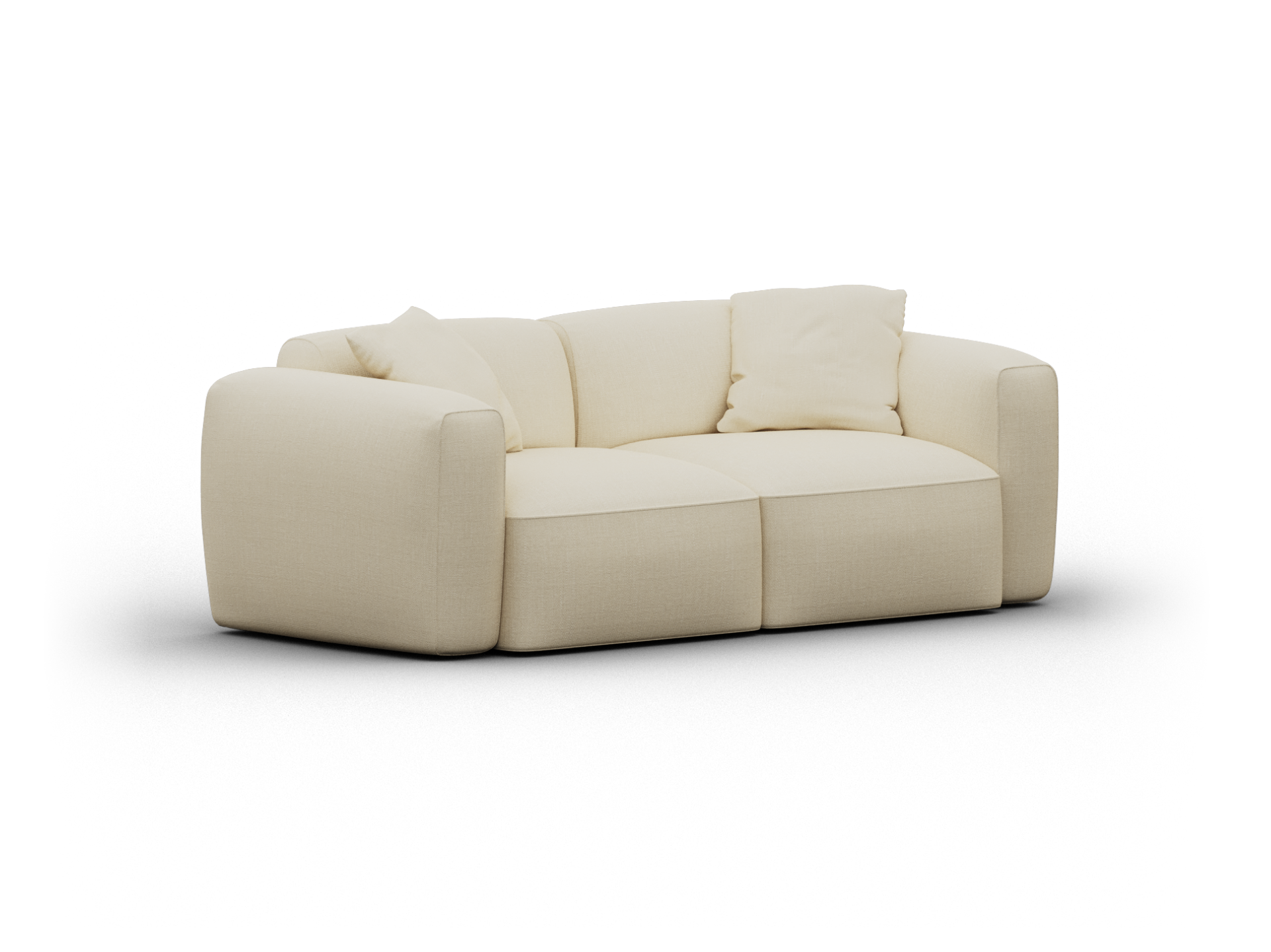 Torquay Modular Sofa - Regular / 2 Sections / Pearl Moon