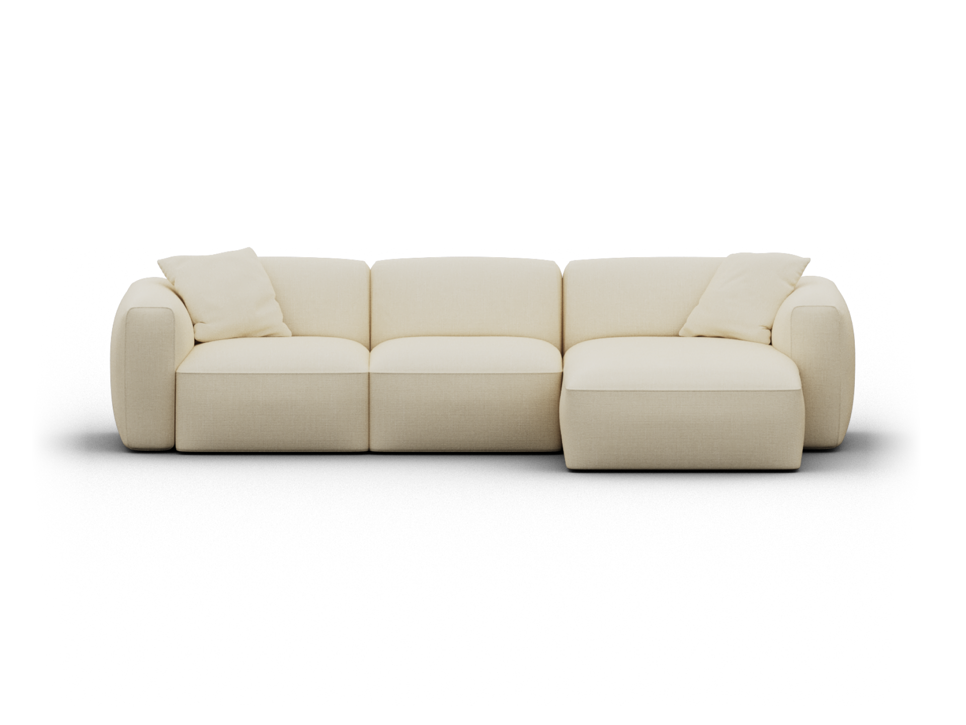 Torquay Modular Sofa - Regular / 3 Sections / Pearl Moon