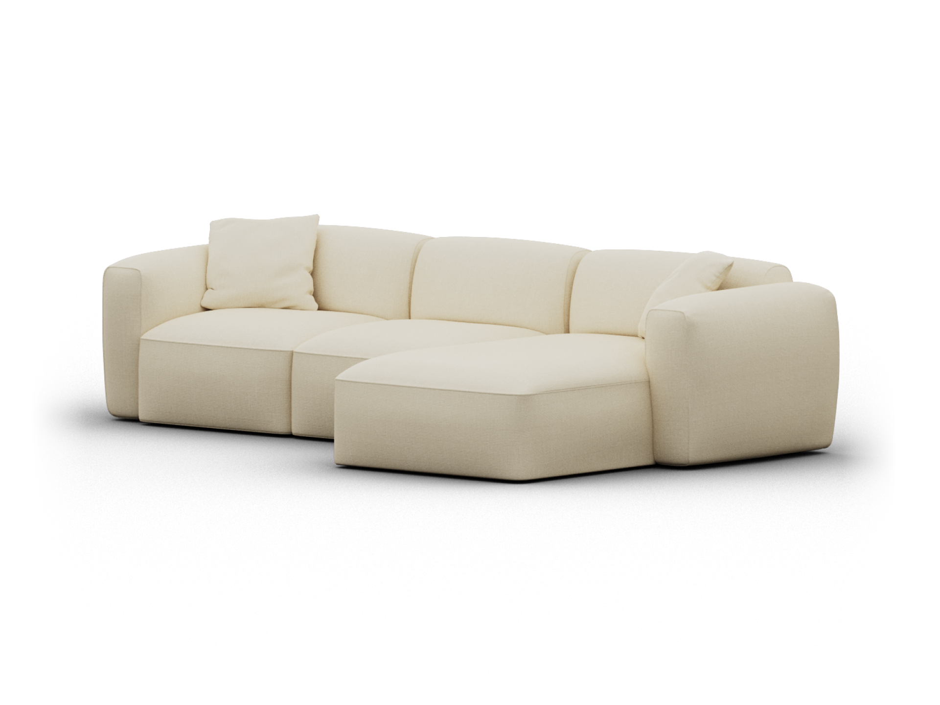 Torquay Modular Sofa - Regular / 3 Sections / Pearl Moon