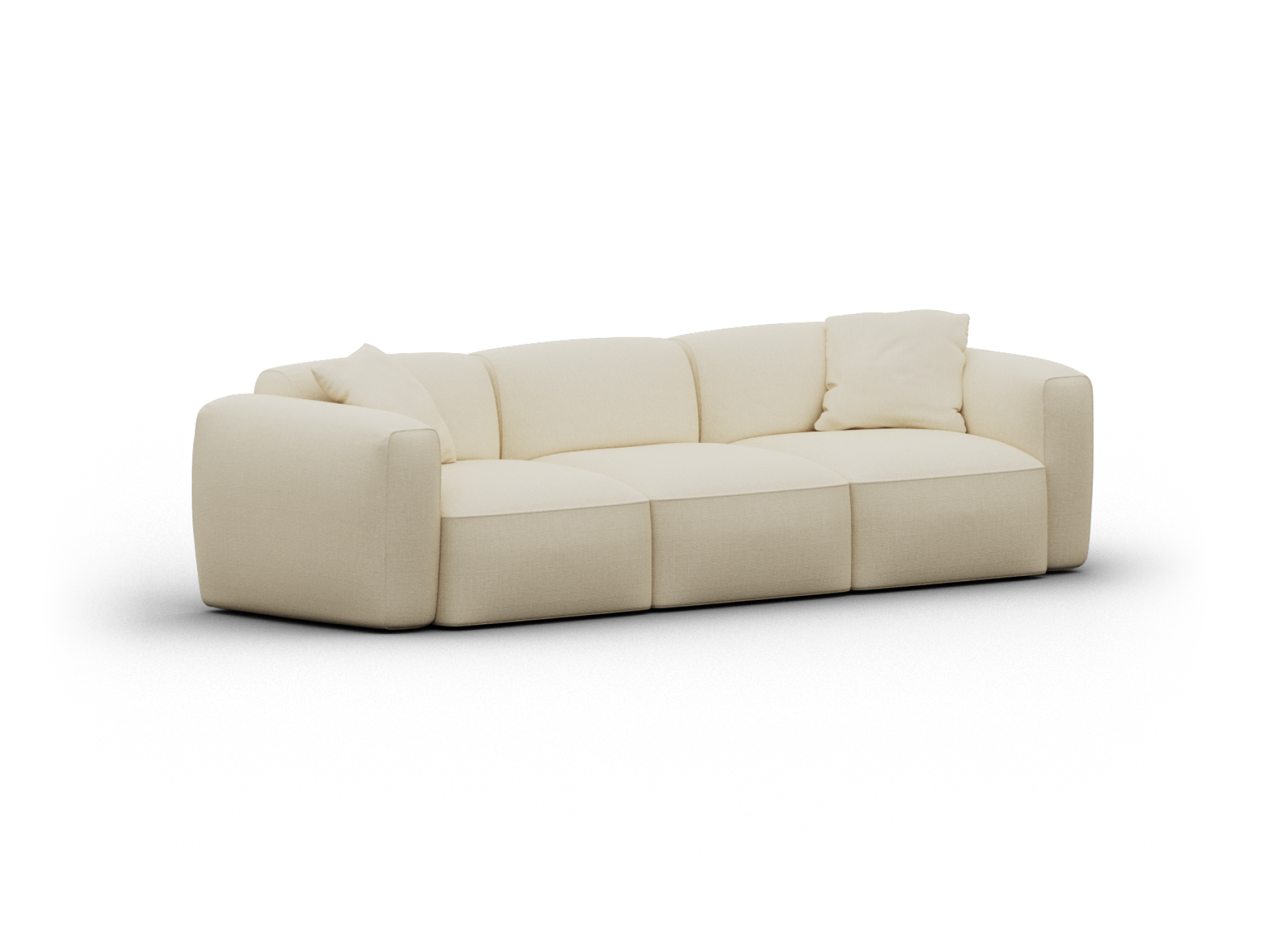 Torquay Modular Sofa - Regular / 3 Sections / Pearl Moon