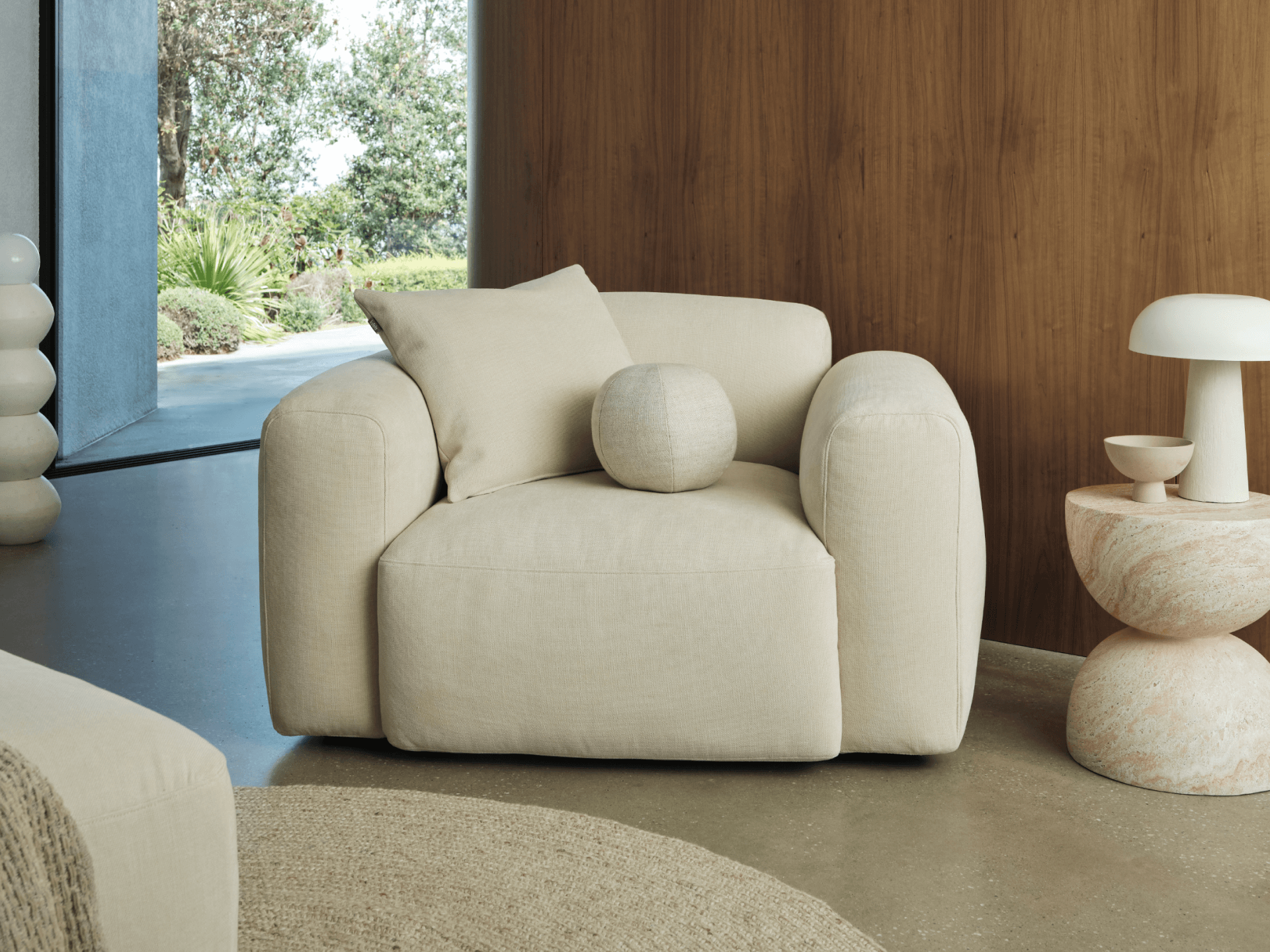 Torquay Modular Armchair - Regular / Pearl Moon