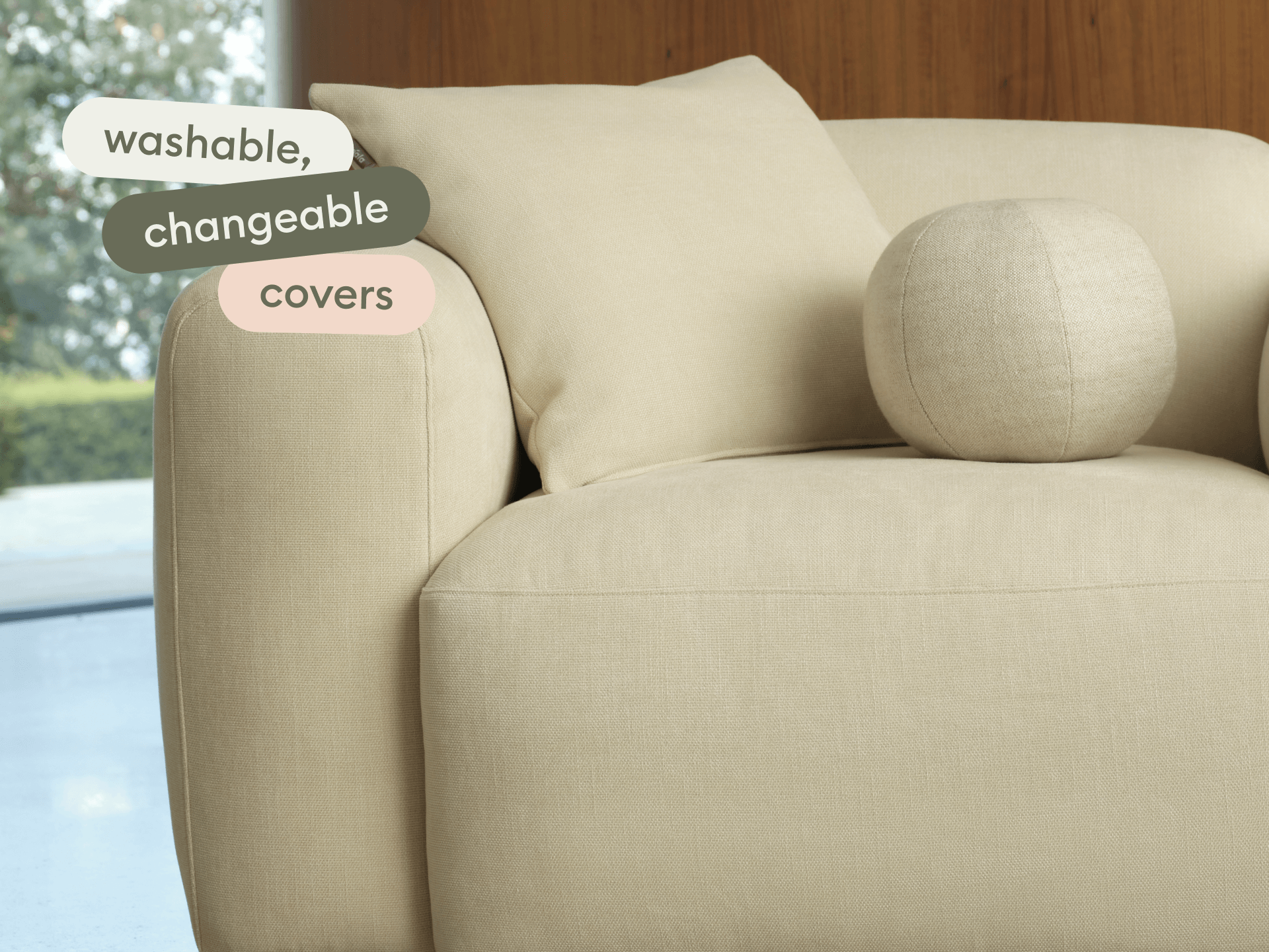 Torquay Modular Armchair - Regular / Pearl Moon