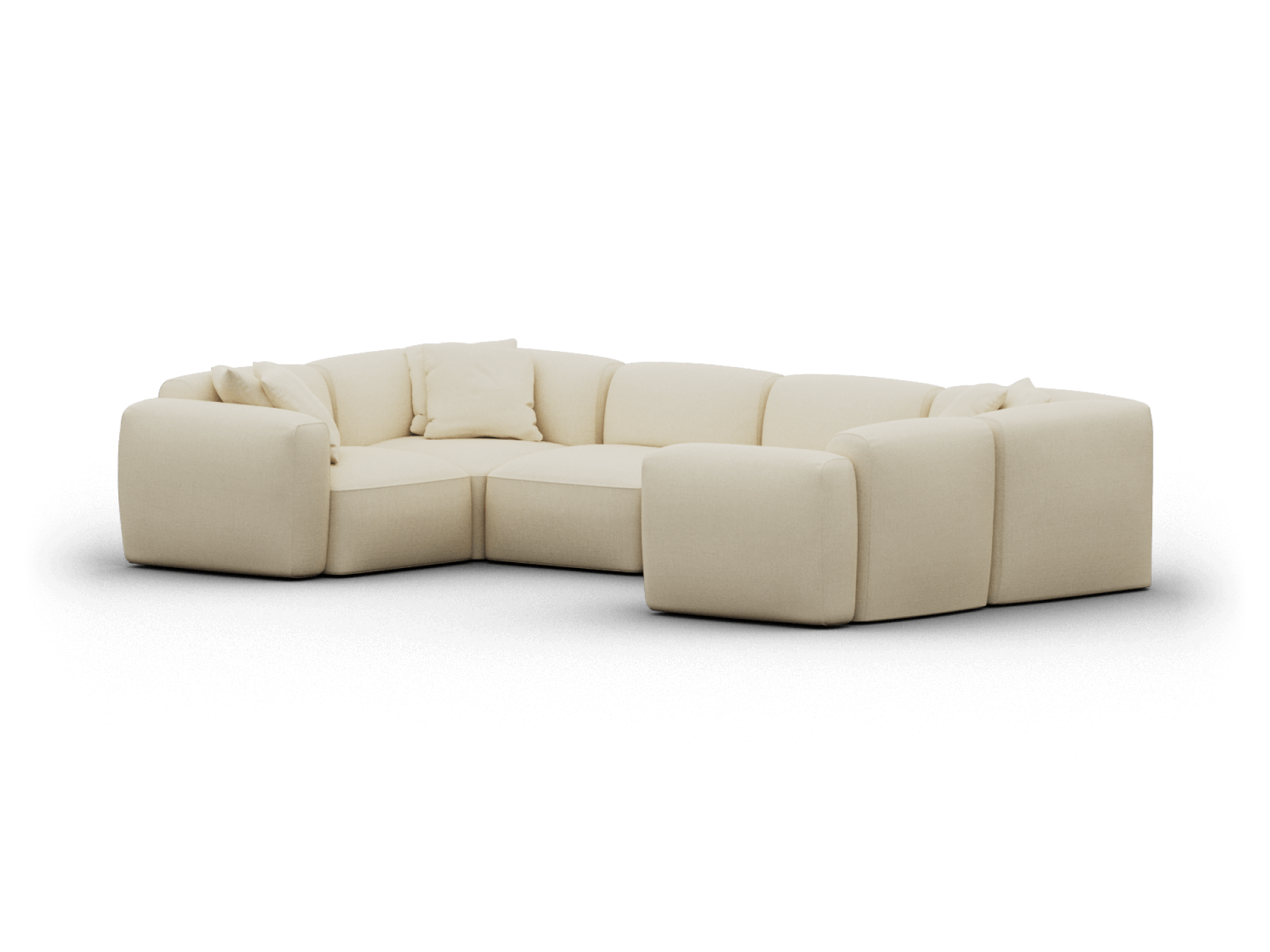 Torquay Modular Sofa Cover Packs - Regular / 6 Sections / Pearl Moon