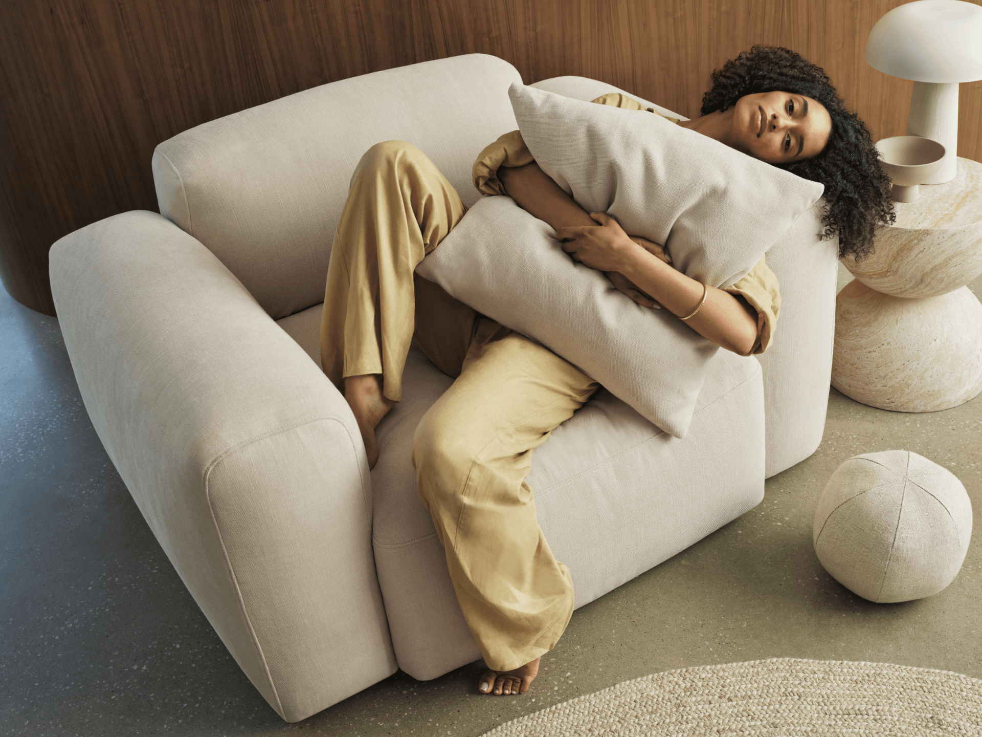 Torquay Modular Sofa Section Covers - Regular / Seat / Pearl Moon