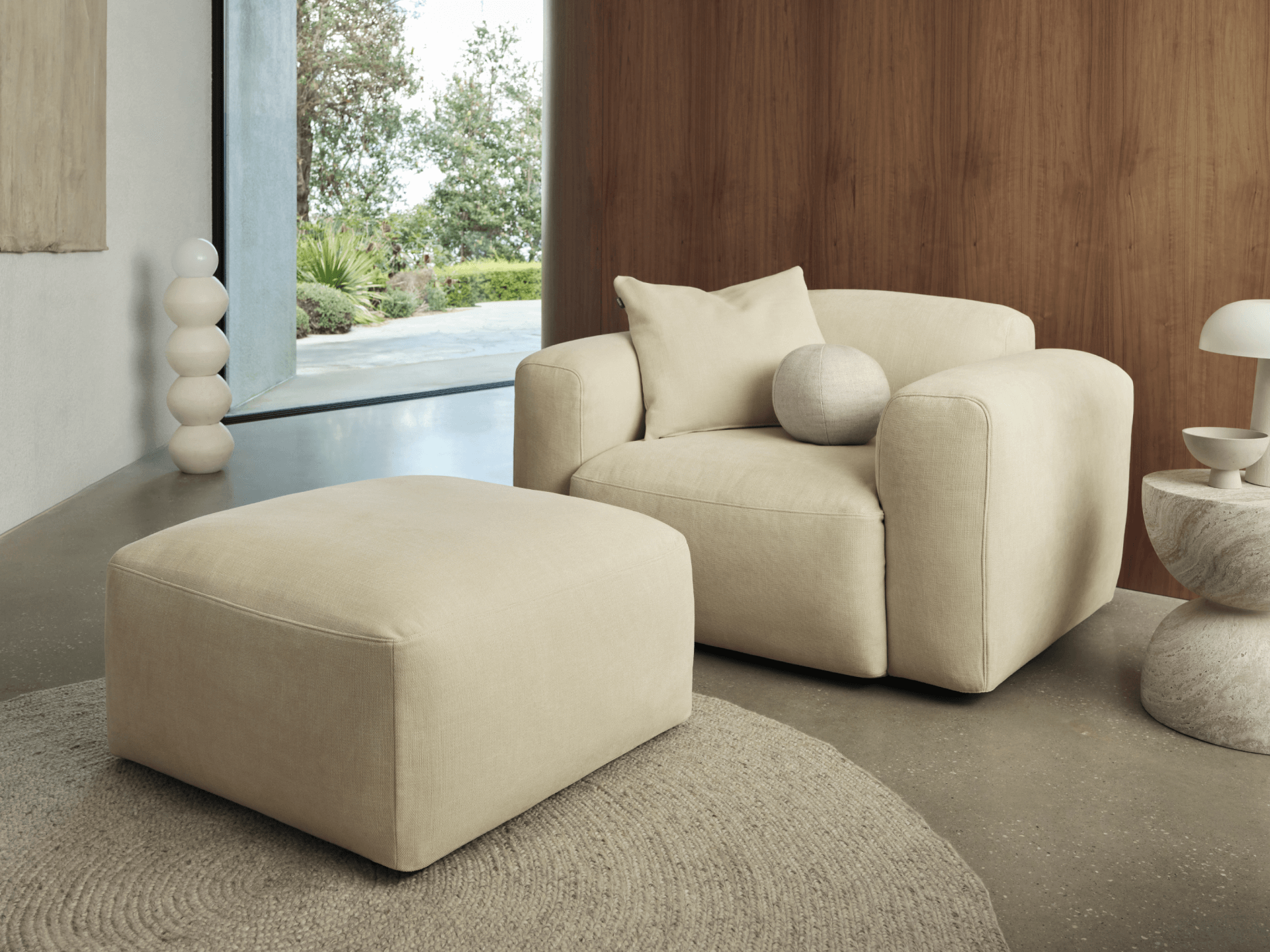 Torquay Modular Ottoman - Regular / Pearl Moon