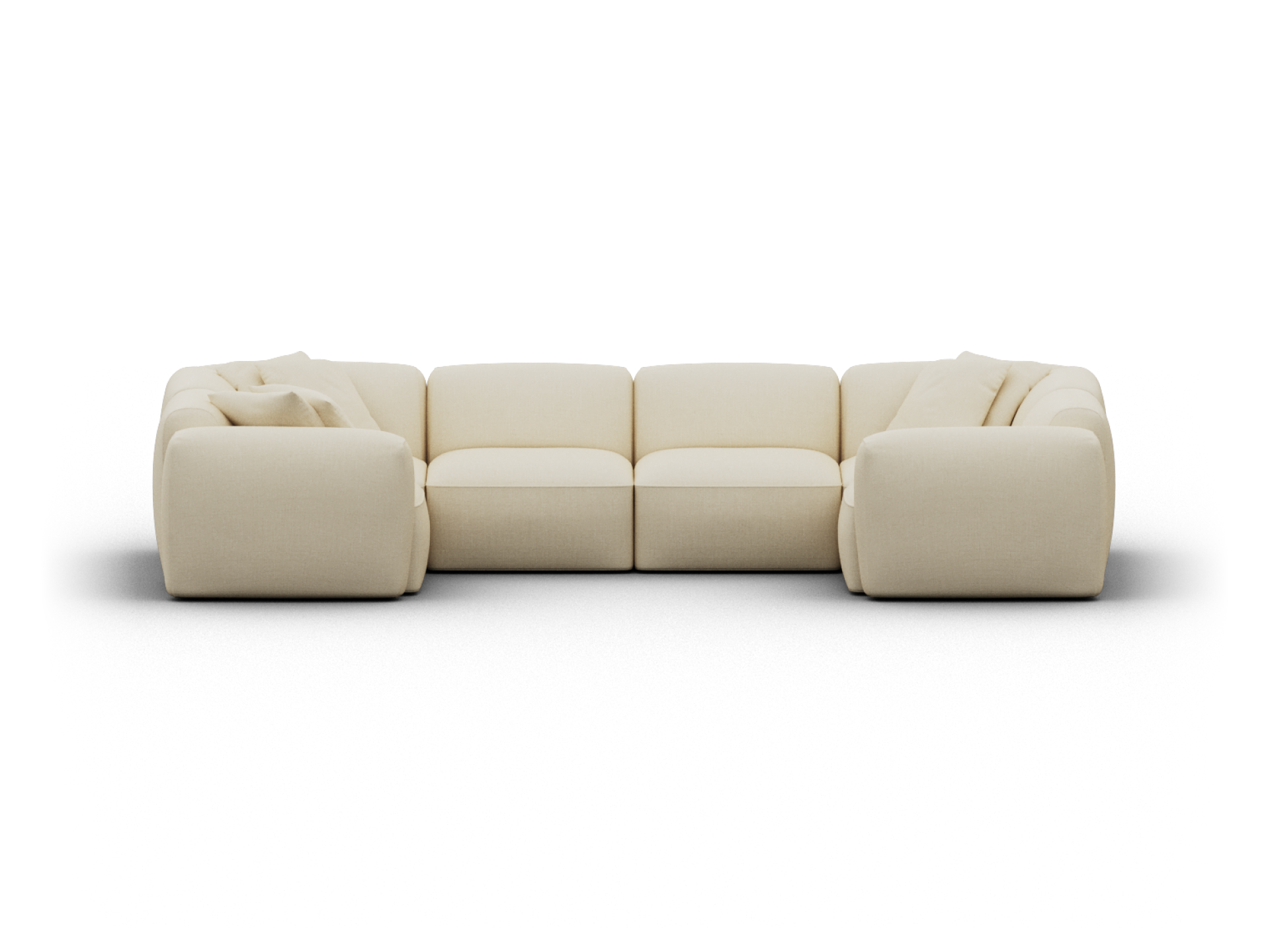 Torquay Modular Sofa - Regular / 6 Sections / Pearl Moon