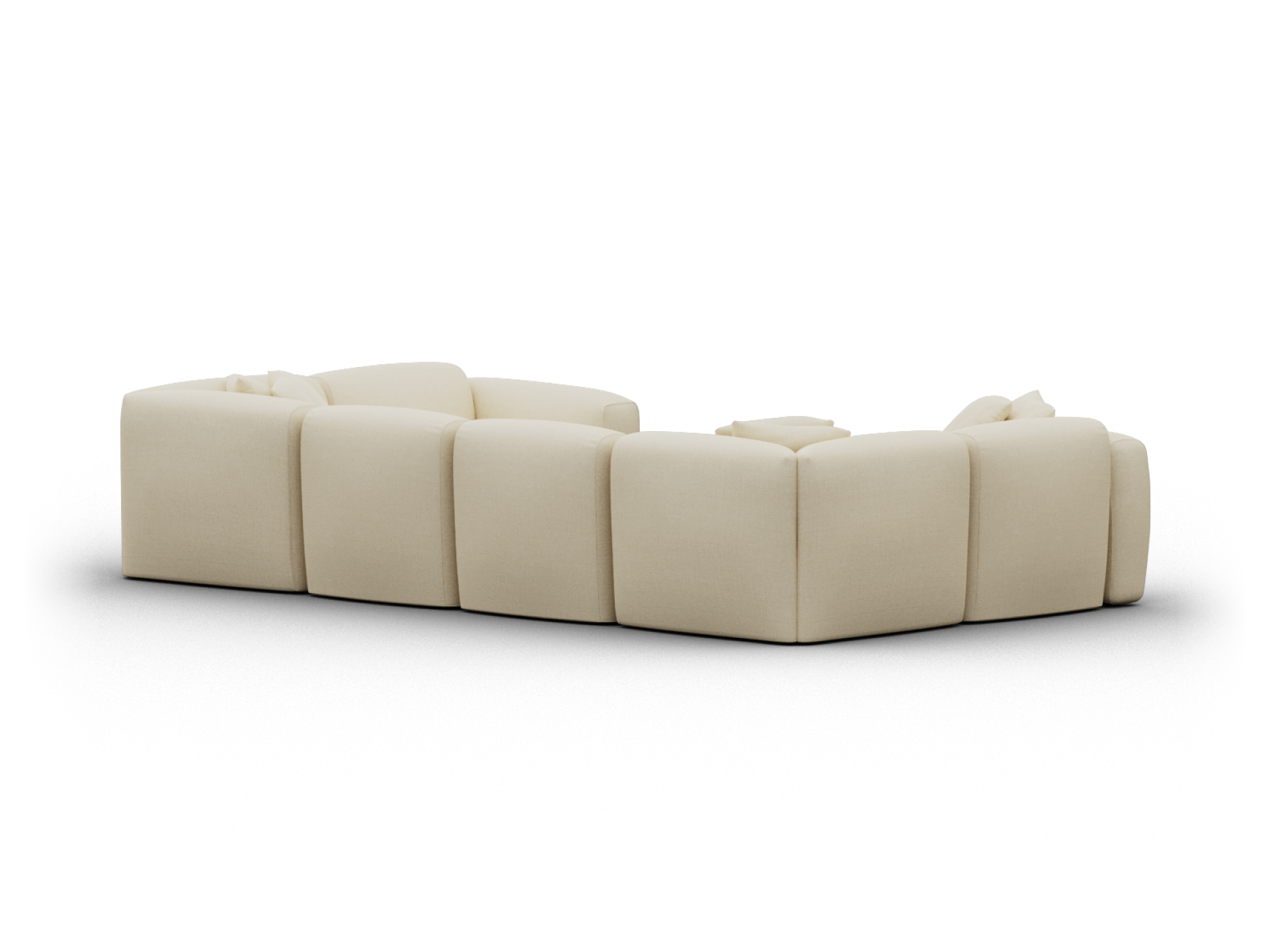 Torquay Modular Sofa - Regular / 6 Sections / Pearl Moon