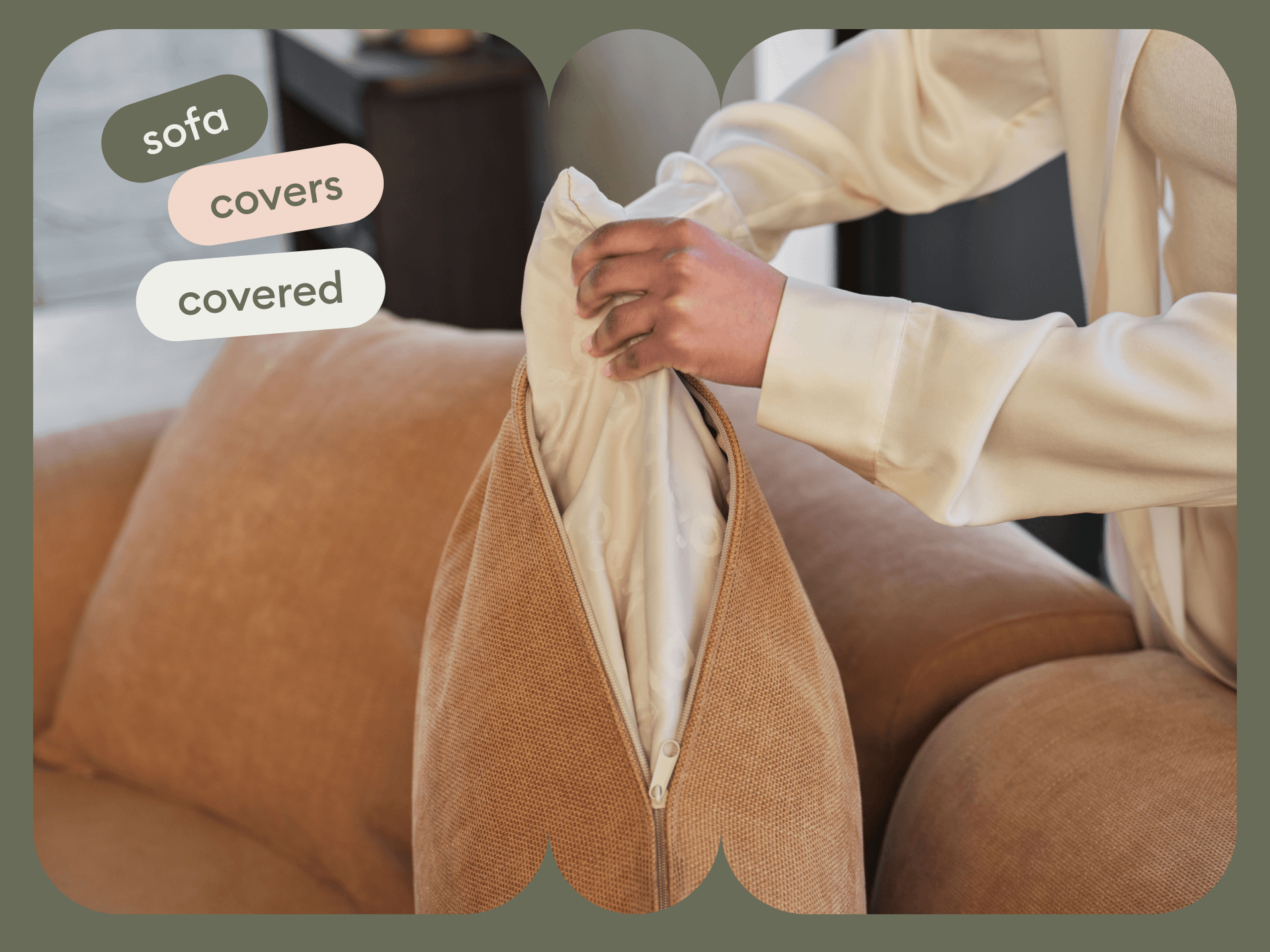 Torquay Modular Sofa Section Covers - Regular / Seat / Pearl Moon