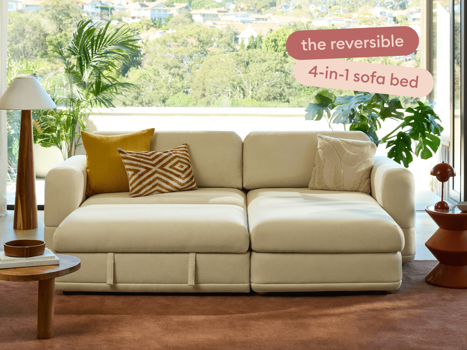 Wanda Sofa Bed - 99" Queen / Pearl Moon