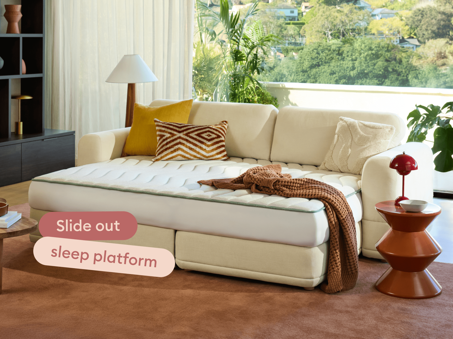 Wanda Sofa Bed - 99" Queen / Pearl Moon