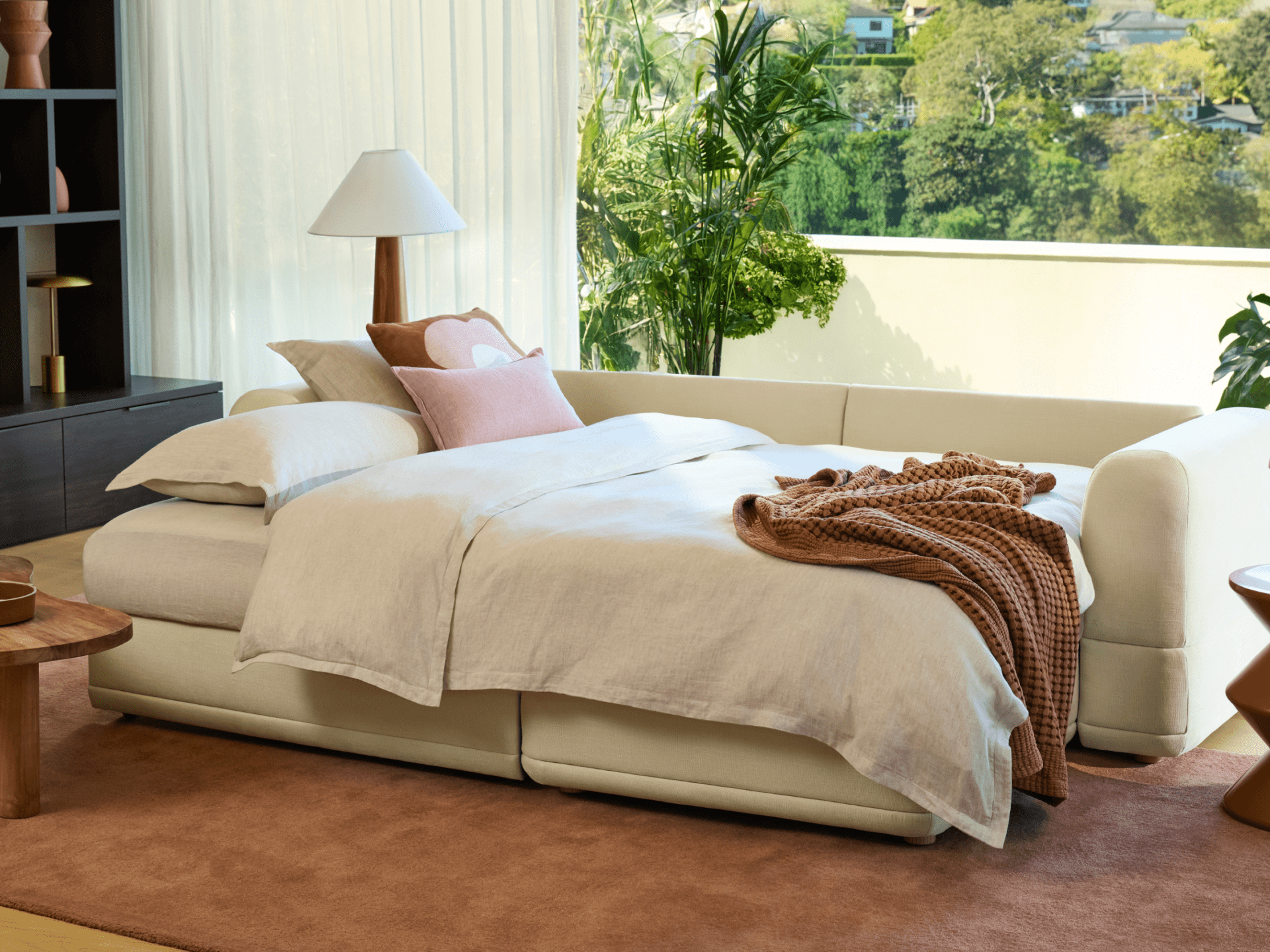 Wanda Sofa Bed - 99" Queen / Pearl Moon