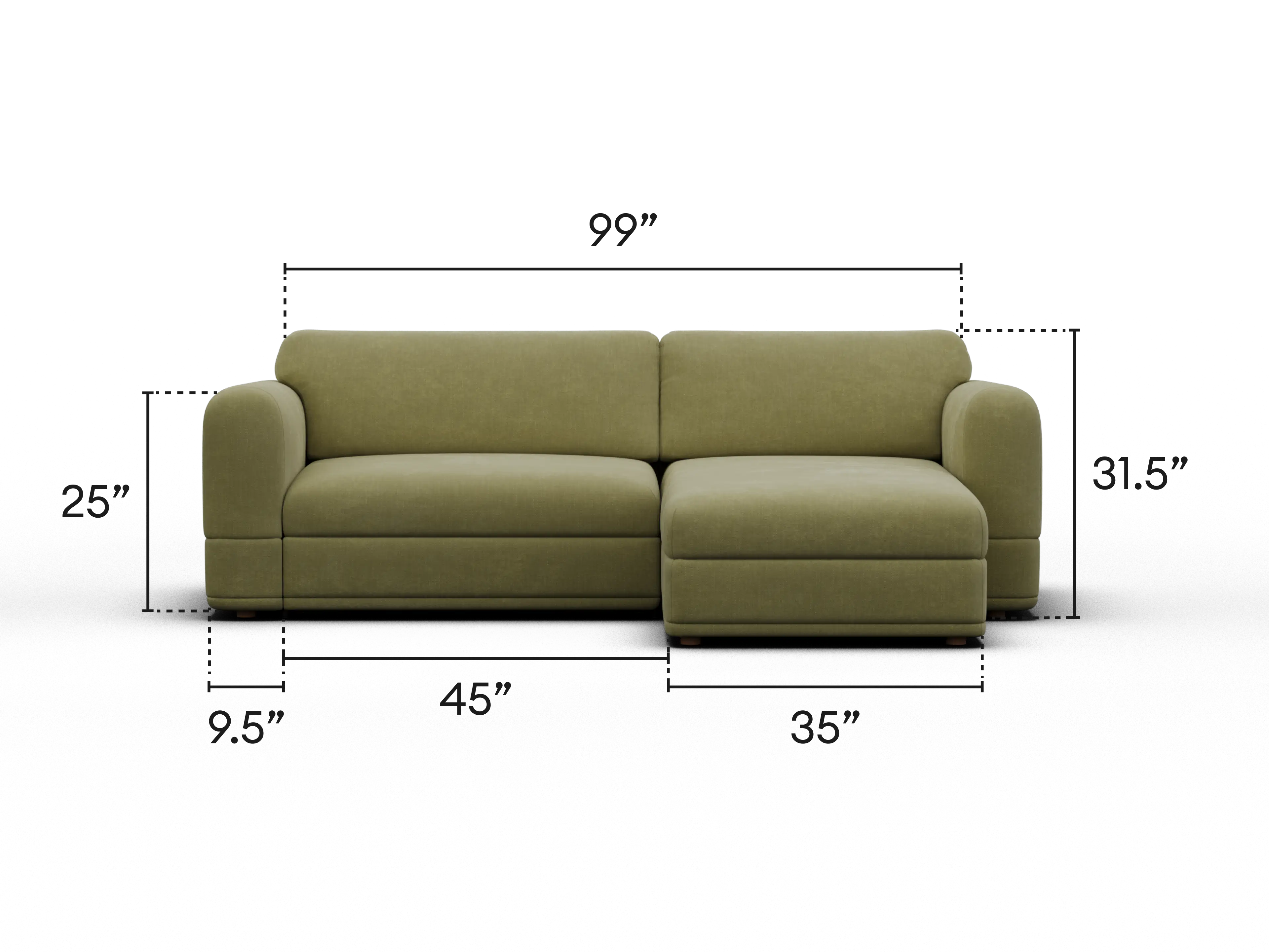 Wanda Sofa Bed - 99" Queen / Australia 01 (Pantone)