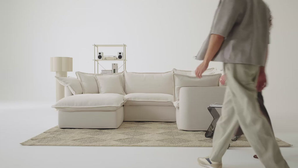 Close look at the Tamarama Modular Sofa's seat cushioning and comfort